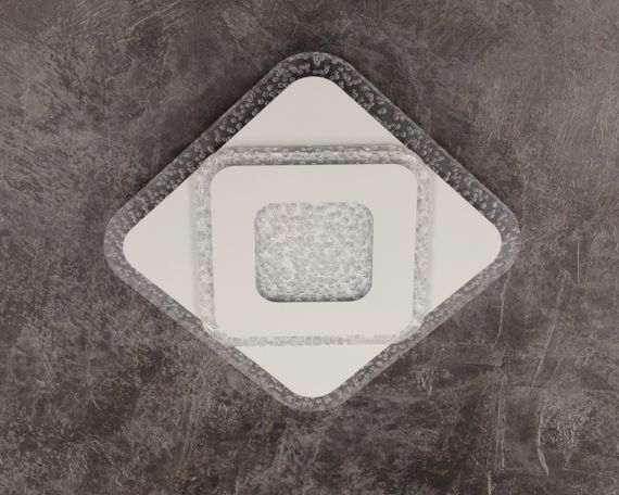 Сучасний квадратний світильник стельовий LED для кімнати кухні ванної 25124 Білий 4х25х25 см. | Зображення 3