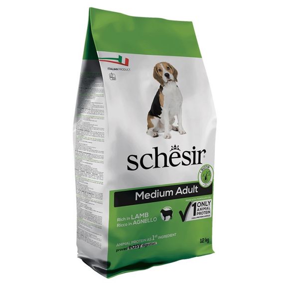 Сухий корм з ягнятком для собак середніх порід Schesir Dog Medium Adult Lamb, 12 кг | Зображення 1
