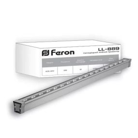 Прожектор архітектурний лінійний Feron 18W 2700K 85-265V металік IP 65 LL-889