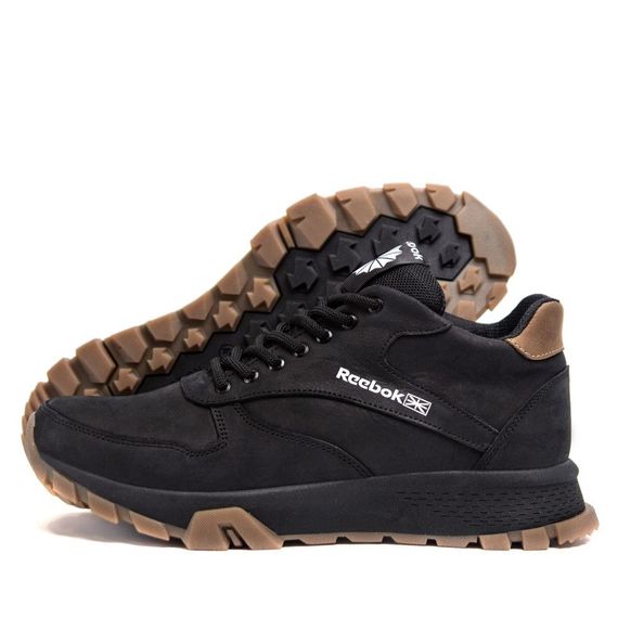 шкіряні зимові кросівки  Reebok чорні | Зображення 3