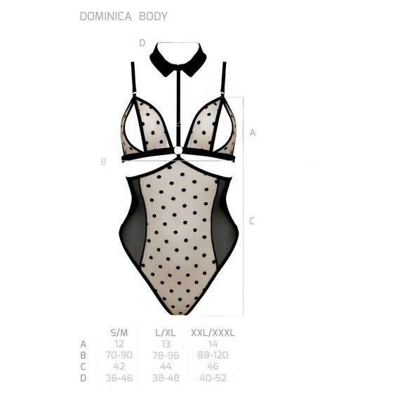 Боді Passion DOMINICA BODY S/M, black | Зображення 4