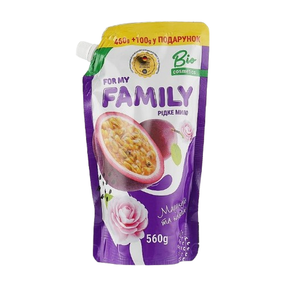 Рідке мило Очищувальна дія 560мл Маракуйя та камелія (дой-пак) For my family