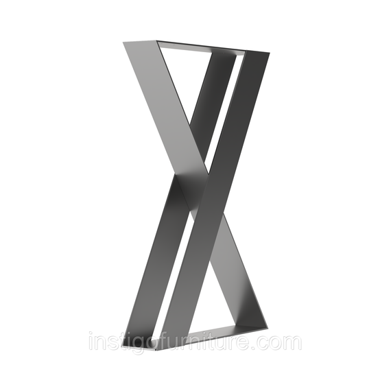 Опора ножка для стола из металла 500×108mm, H=730mm (Стальная пластина: 100x4,0mm) Серый | Зображення 2