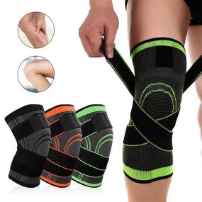 Наколенник Бандаж коленного сустава Knee Support Copper Черно-зелёный фиксатор колена Компрессионный от травм растяжений