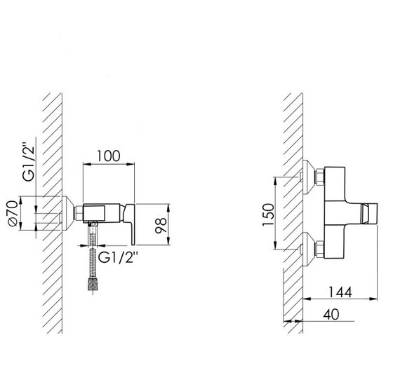 Змішувач для душа Lidz Wawel 010 LDWAW010CRM45390 | Зображення 2