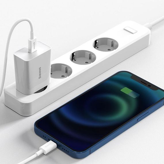 СЗУ Baseus Speed Mini Quick Charger 20W (1USB-C) (CCFS-S) Белый | Зображення 3