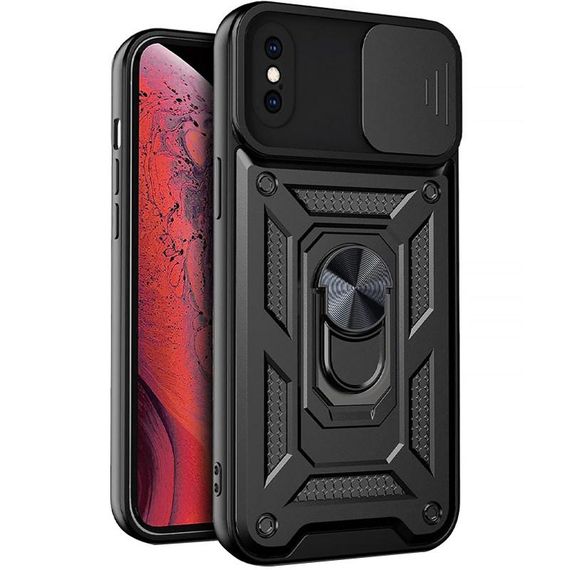 Чохол Ummi Camshield Serge Ring для Apple iPhone X / XS (5.8") Чорний