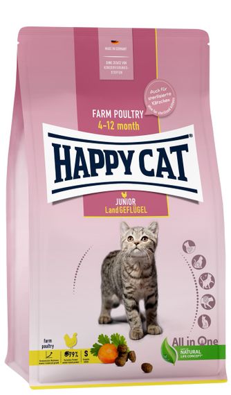 Happy Cat Junior Land Geflugel сухий корм для кошенят з м'ясом птиці, 10 кг