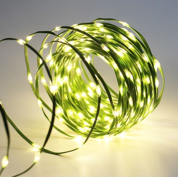 Гірлянда роса мішура на зеленому дроті 10 метрів 300 LED на пульті Тепло Білий XPRO (47721-710_259) | Зображення 4