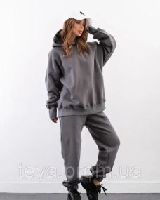 Спортивний костюм для жінок колір сірий розмір M FI_009092