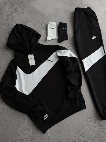 Костюм у стилі Nike з худі чорний | Зображення 6