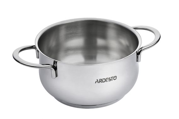 Кастрюля Ardesto BLACK MARS, стеклянная крышка, 3 л, нержавеющая сталь (AR0730S) | Зображення 2