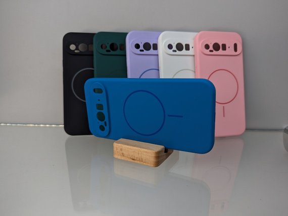 Google Pixel 9 Pro XL MagSafe Протиударный чохол Софт Тач чохол синій