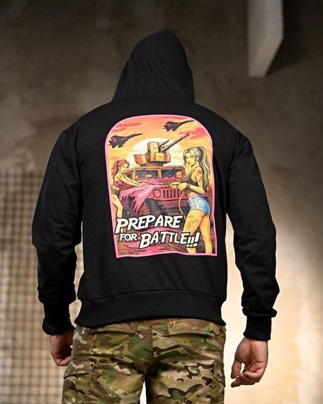 Милитари Худи Prepare for Battle black РП7392 | Зображення 3