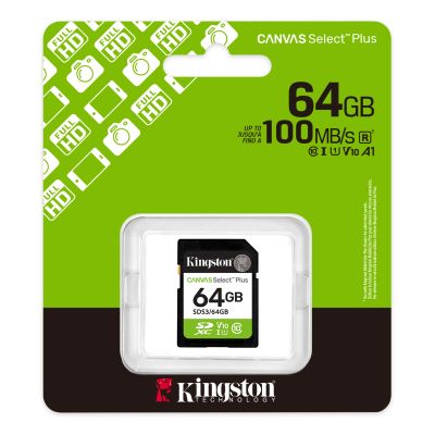 Карта памяти Kingston 64GB SDXC class 10 UHS-I V10 A1 Canvas Select Plus (SDS3/64GB) | Зображення 2