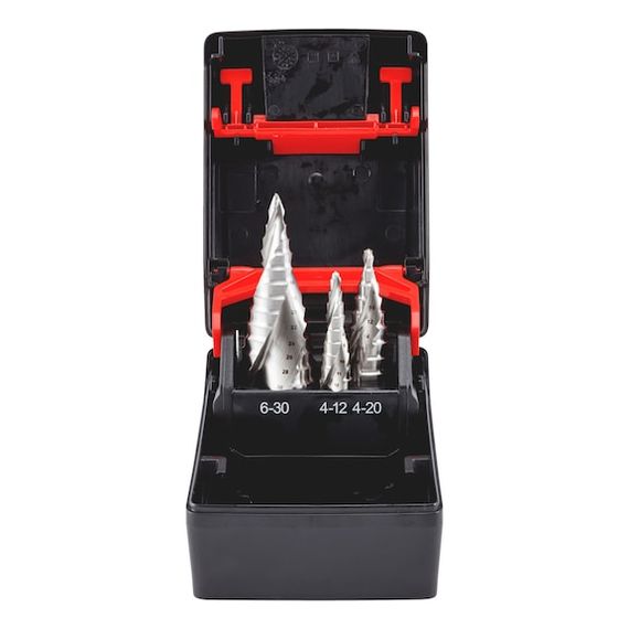 Набір ступінчастих свердел HSS SMARTSTEP (D4-30MM), 3 шт., ZEBRA | Зображення 2