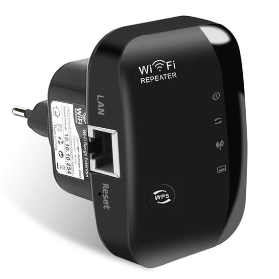 Бездротовий WiFi підсилювач сигналу до 300 Мбіт/с (2,4G), в розетку / Вай фай репітер розширювач сигналу / Ретранслятор