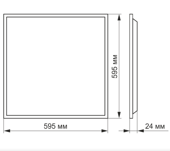 LED Панель 48 W 4100 К матова VL-Pb484W Videx | Зображення 2