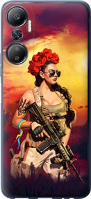 Чехол на Infinix Hot 20 Украинка с оружием "5316u-2966-17620"