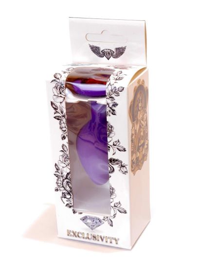 Анальна пробка - Jewellery Silicone Purple Plug M Red sexstyle | Зображення 8