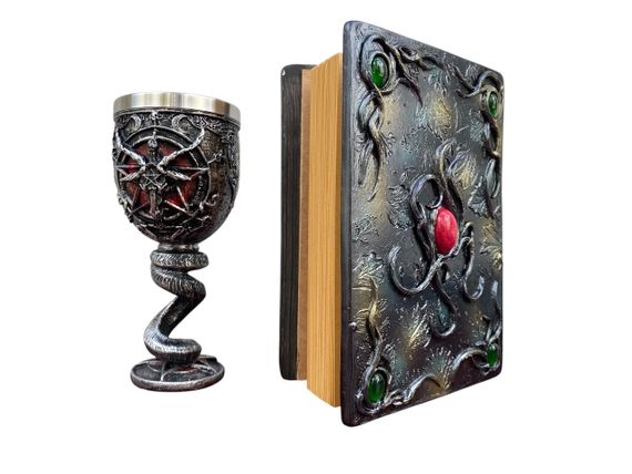 Подарунковий набір Келих 3D Бафомет і Блокнот 3D «Лісовий Гримуар Лиси» | Зображення 1