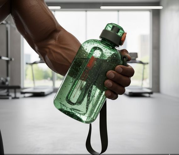 Спортивна пляшка для води SPORT (750 мл) — BPA-free пластик, зелена | Зображення 2