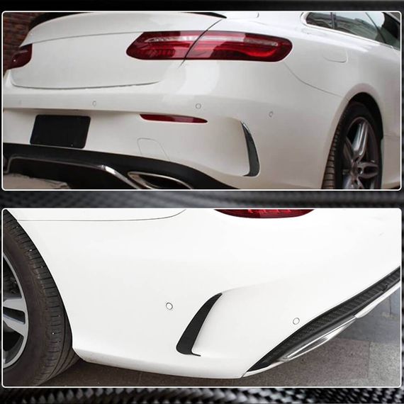 Накладки на Задний Бампер V1 (для Coupe/Cabriolet Base/AMG-Line/C43 AMG 2015-2019, Карбон) для Mercedes C-сlass W205 | Зображення 3