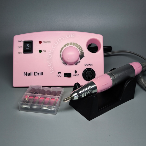 Фрезер для манікюра Nail Drill ZS-602 65W 45тис. об/хв (розовый)