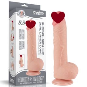 Фалоімітатор 9,5' Sliding Skin Dual Layer Dong Flesh Sex Aura