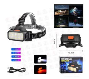 Налобный фонарик HC 617 COB Сенсор RED/BLUE WARNING HC 617