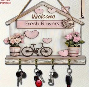Ключница настенная Welcome Fresh Flowers