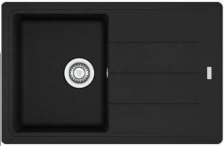 Мийка кухонна Franke Basis, фраграніт, прямокутник, з крилом, 780х500х200мм, чаша - 1, накладна, BFG 611-78, чорний матовий (114.0667.446)