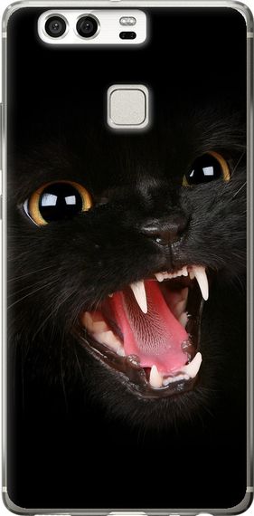 Чехол на Huawei P9 Чёрная кошка "932u-347-17620"