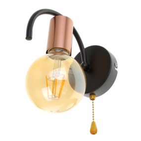 Бра черно-золотистого цвета без плафона BL-997W/1 E27 BK+AC