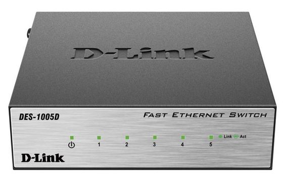 Коммутатор D-Link DES-1005D 5xFE, Неуправляемый (DES-1005D)
