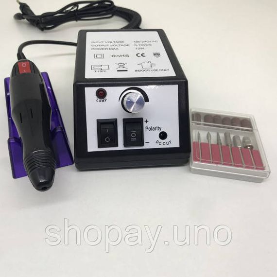 Фрезер для манікюру Beauty nail DM-14/2000 Колір: чорний RZ-50 | Зображення 1