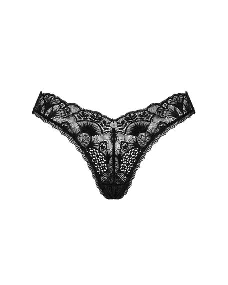 Мереживні стрінги Obsessive Donna Dream thong XS/S Black, низька посадка Sex Aura | Зображення 2