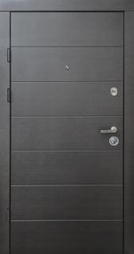 Входные двери Qdoors Премиум Горизонталь (венге темный горизонт-ваниль горизонт)