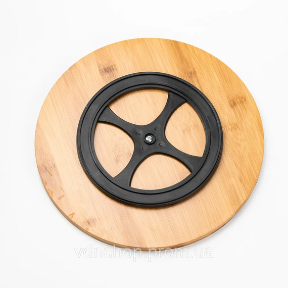 Тарелка для пиццы 28 см фарфоровая с бамбуковой вращающейся подставкой, секционная HP1213 | Зображення 6