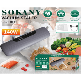 Вакууматор Sokany SK-13031 Вакуумний пакувальник Сірий