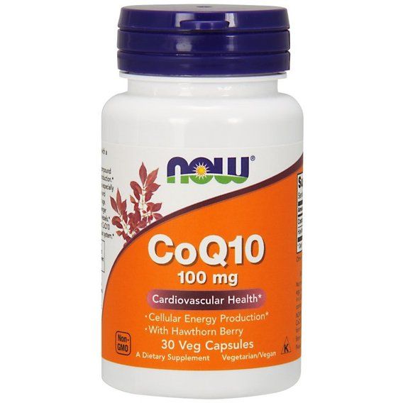 Коензим NOW Foods CoQ10 100 mg with Hawthorn Berry 30 Veg Caps