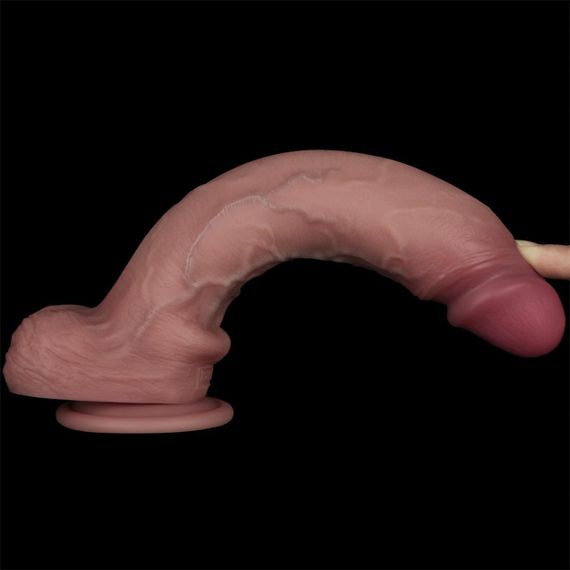 Фалоімітатор - Sliding Skin Pro II Dual Layer Silicone Dong 10" Flesh Sex Aura | Зображення 4