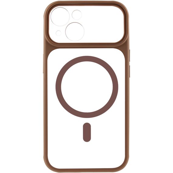 Чохол TPU+PC GETMAN Moon Clear with Magnetic Fit для Apple iPhone 14 (6.1") Brown | Зображення 1