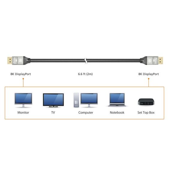 Кабель J5create JDC43-N DisplayPort v1.4 , 2 м | Зображення 4