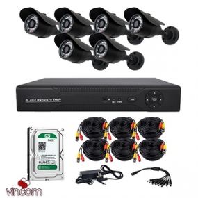 Комплект AHD видеонаблюдения CoVi Security AHD-6W KIT  HDD1000