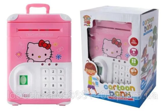 Сейф-скарбничка з кодовим замком Скарбничка Hello-Kitty | Дитяча Сейф скарбничка Хеллоу Кітті | Зображення 3