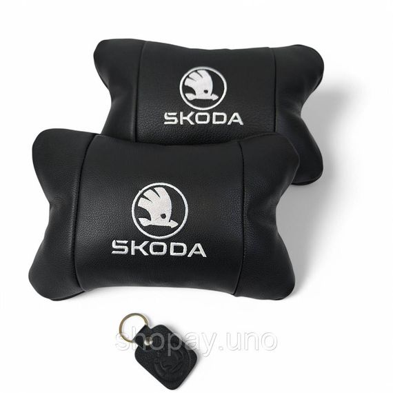 Подушки на кресло в авто Skoda Шкода, Подушка на подголовник в авто Подушка для голови OF-60 | Зображення 2