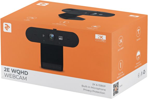 Веб-камера 2E WQHD 2К USB Black (2E-WC2K) (2E-WC2K)