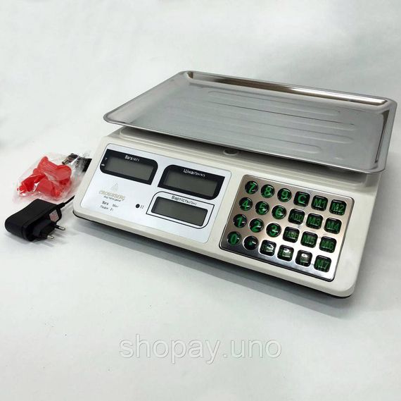 Весы торговые электрические Crownberg CB-5006, Функциональные электронные весы для торговли JV-56 | Зображення 6