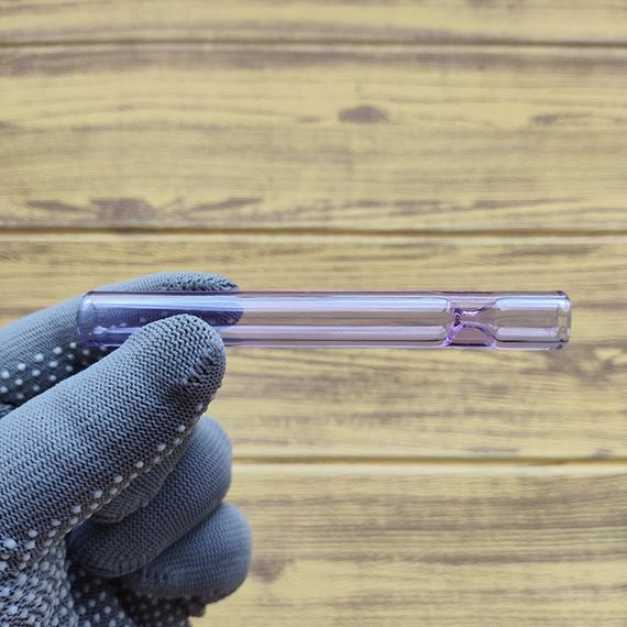 Стеклянная трубка One Hitter Chillum Purple | Зображення 1